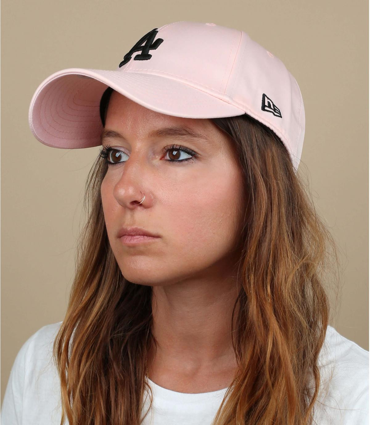 LA donna rosa cap Wmns Satin LA blush black